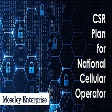 CSR Plan for National Celular Operator - Award Winning CSR