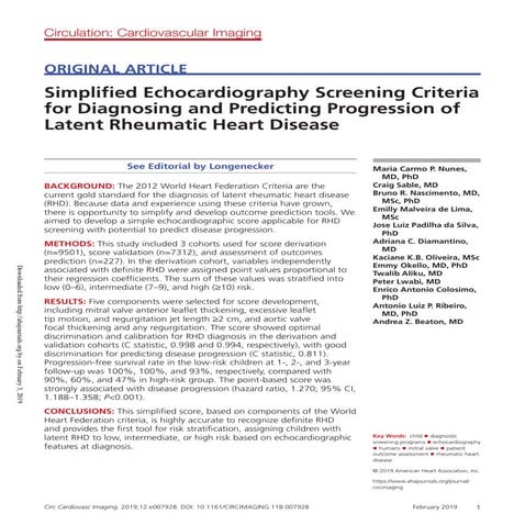 2019 echo criteria for rhd | PDF