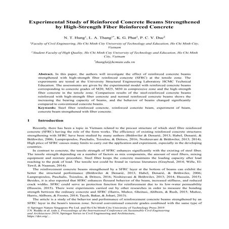 Experimental Study of Reinforced Concrete Beams Strengthened by High ...