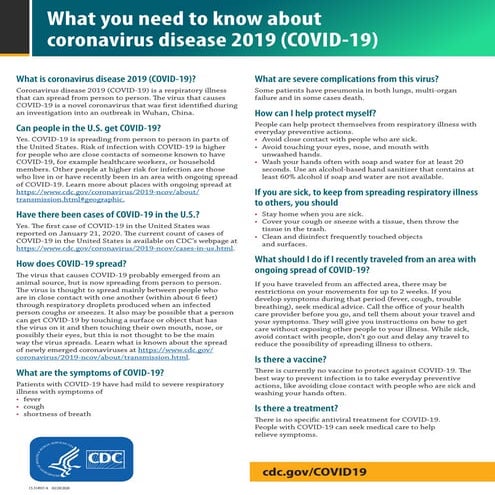 Corona virus 2020 what need know