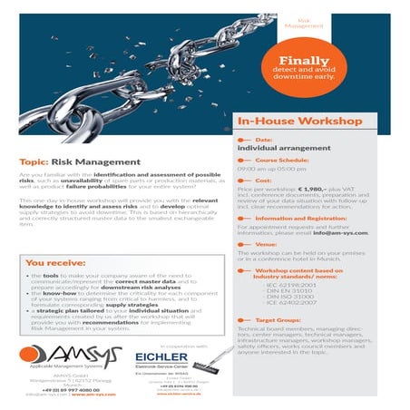Risk Based Asset Management with ISO 55001 | PDF