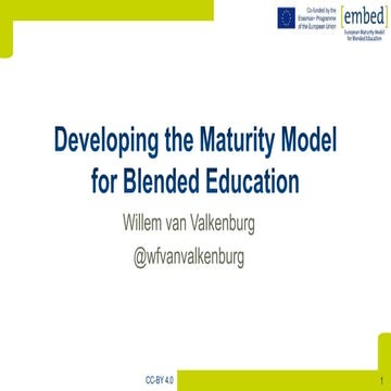 EMBED Framework: Developing the Maturity Model for Blended Education