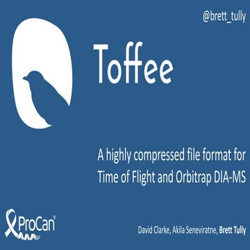 Toffee: a highly compressed file format for mass spectrometry