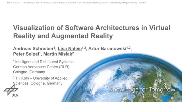 Visualization of Software Architectures in Virtual Reality and Augmented Reality