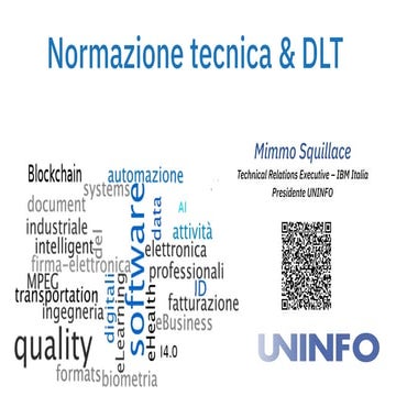 Normazione Tecnica e DLT @ Digital Innovation - 2019 - San Marino