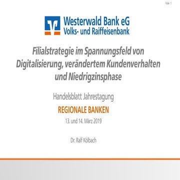 2019-03-14 Handelsblatt Tagung Regionale Banken Berlin
