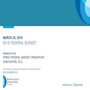 Post #Budget2019 Presentation