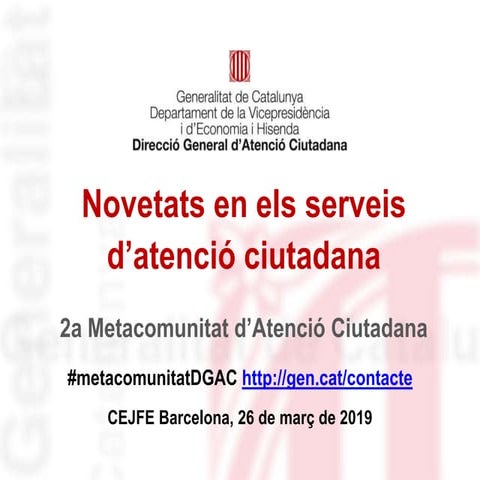 Novetats en els serveis d'atenció ciutadana