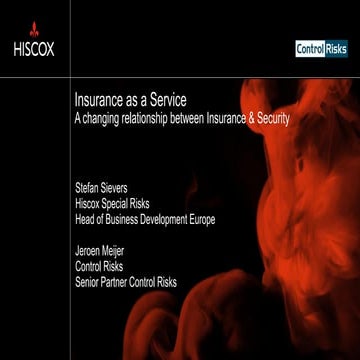 Insurance and security: finding common ground in a volatile security risk environment