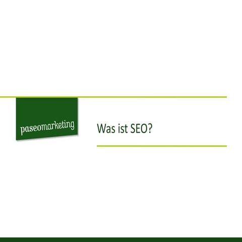 Was ist Suchmaschinenoptimierung?