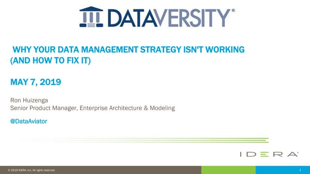 Why Your Data Management Strategy Isn't Working (and How to Fix It)