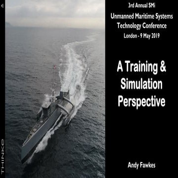 A Training & Simulation Perspective on Unmanned Maritime Systems