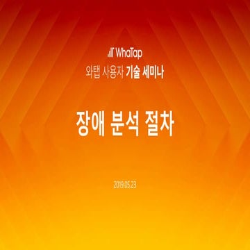 장애 분석 절차 (서영일)