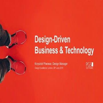  Design-Driven  Business & Technology, Design Excellence Event - London 2019