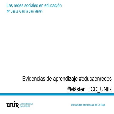 Evidencias de aprendizaje #educaenredes