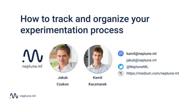 How to track and organize your machine learning experimentations | PDF ...