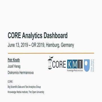 CORE Analytics Dashboard