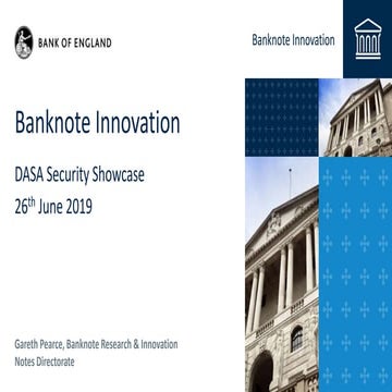 DASA Security Showcase - Bank of England Presentation