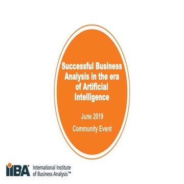 IIBA Presents Tasneem Memon - June 2019