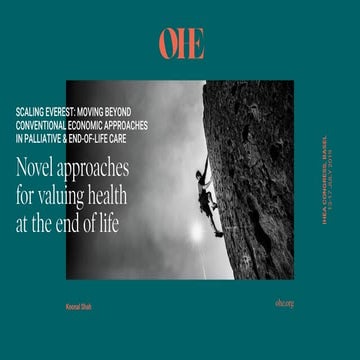 Novel approaches for valuing health at the end of life