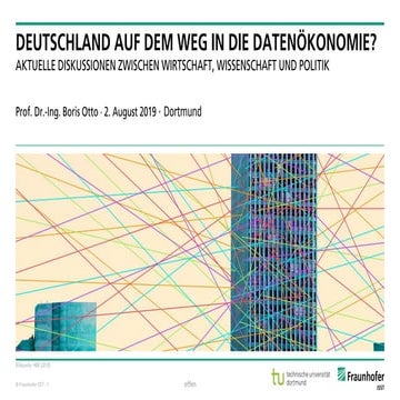Deutschland auf dem Weg in die Datenökonomie
