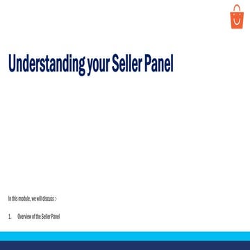 Understand your seller panel | PDF