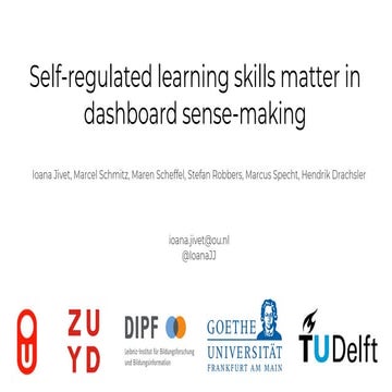 Self-regulated learning skills matter in dashboard sense-making