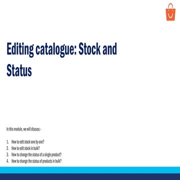 Edit stock and status