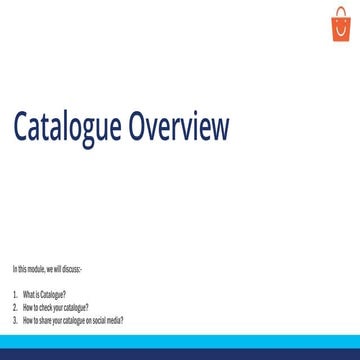 SCD - Catalogue overview