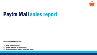 Sales report
