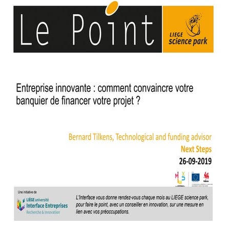 2019 09 26 - le point - Convaincre son banquier