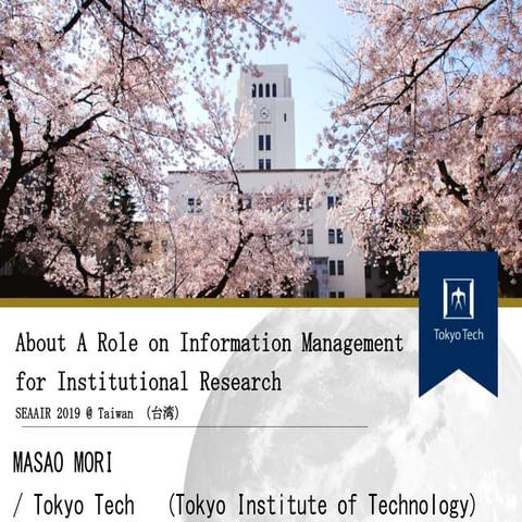About A Role on Information Management for Institutional Research