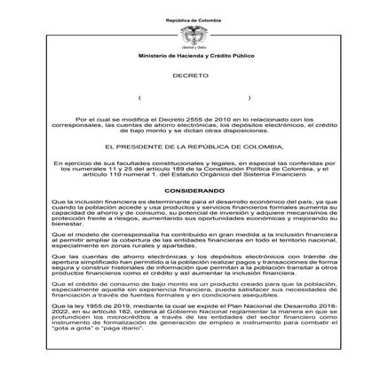 Proyecto de Decreto: Productos canales digitales e inclusivos