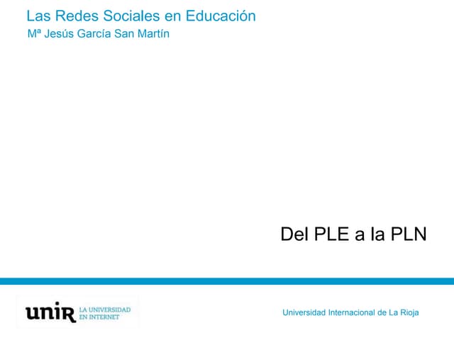 Del PLE a la PLN - Octubre 2019
