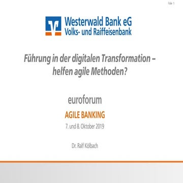 Führung in der digitalen Transformation - helfgen agile Methoden?