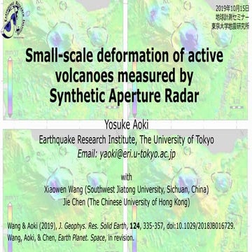 2019-10-15 Small-scale deformation of active volcanoes measured by 
