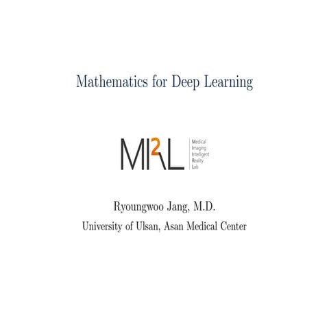 Mathematics for Deep Learning (1) | PDF