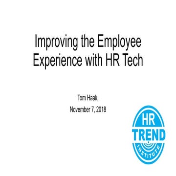HR Tech and the Employee Experience