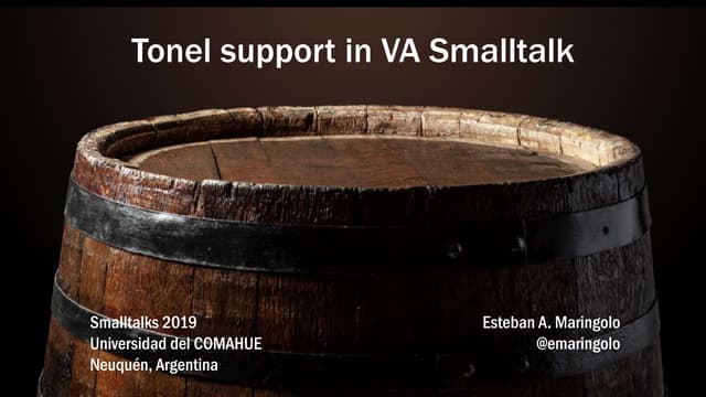 Tonel repositories in VA Smalltalk by Esteban Maringolo