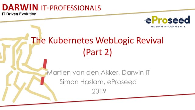 The Kubernetes WebLogic revival (part 2)