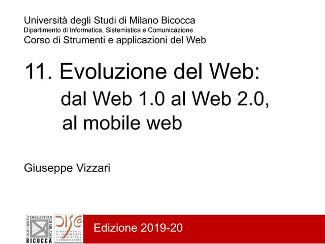 11 - Evoluzione del Web (19/20)