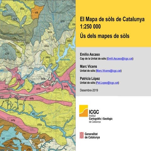 El Mapa de sòls de Catalunya 1:250 000. Ús dels mapes de sòls