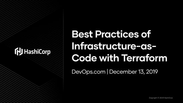 Best Practices of Infrastructure as Code with Terraform