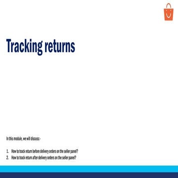 Tracking returns - Wholesale