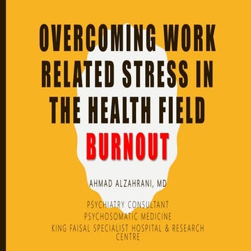 Overcoming Work-related Stress in the health field (BURNOUT)