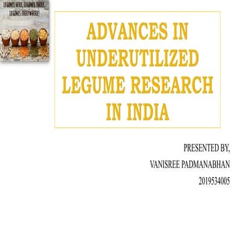  advances in underutilized legumes