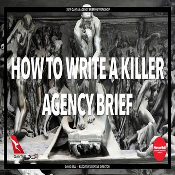 How to write a killer agency creative brief