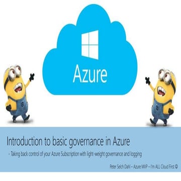 Introduction to basic governance in Azure - #GABDK