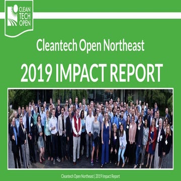 2019 Cleantech Open Northeast Impact Report | PDF