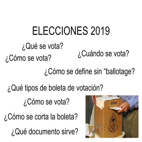 2019 elecciones en Argentina